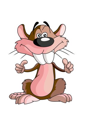 vektör çizim karikatür sıçan