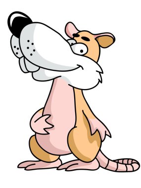 vektör çizim karikatür sıçan