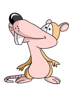 vektör çizim karikatür sıçan