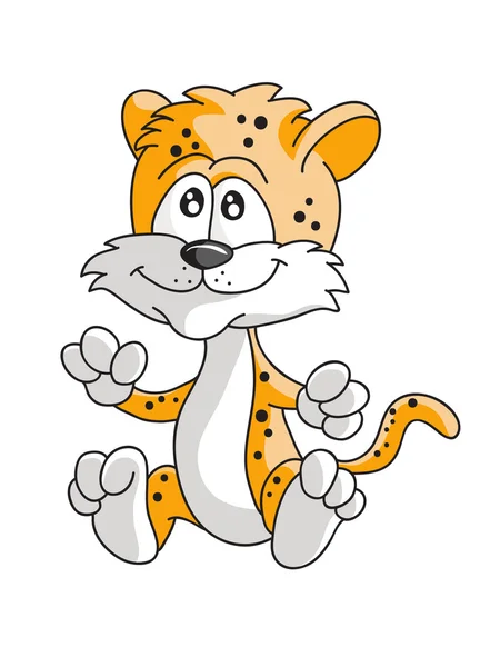 Ilustración vectorial de dibujos animados de Tigre — Archivo Imágenes Vectoriales