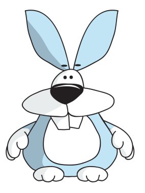 Sevimli çizgi komik tavşan