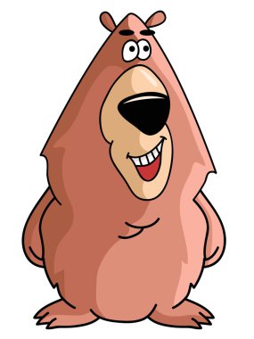 bir boz ayı vektör çizim tarafından şaşırttı