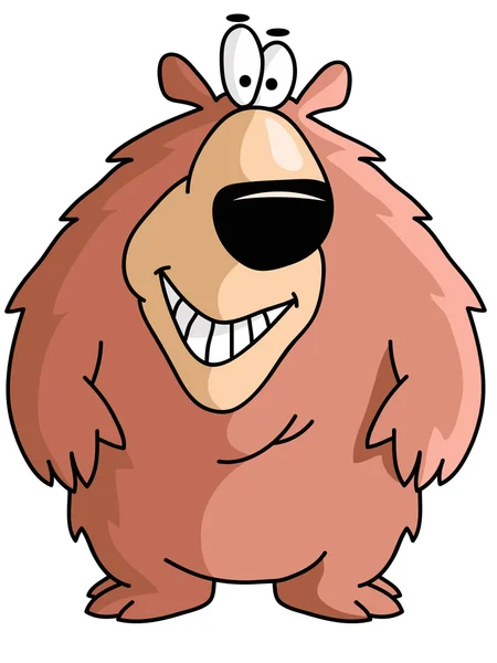 Urso Caráter dos desenhos animados.Ilustração vetorial — Vetor de Stock