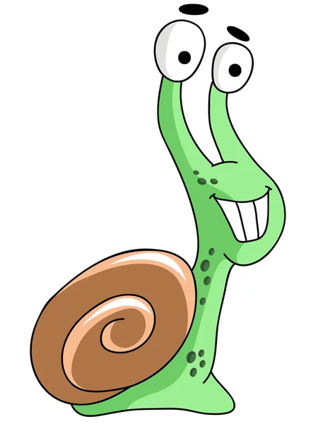 Caracol Desenhos animados Character.Vector Ilustração — Vetor de Stock