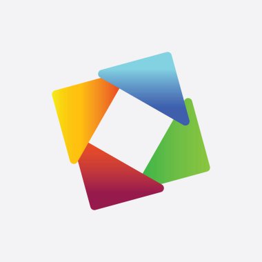 soyut geometri sembolü vektör elementleri şablon, temiz minimum geometrik logo koleksiyonu