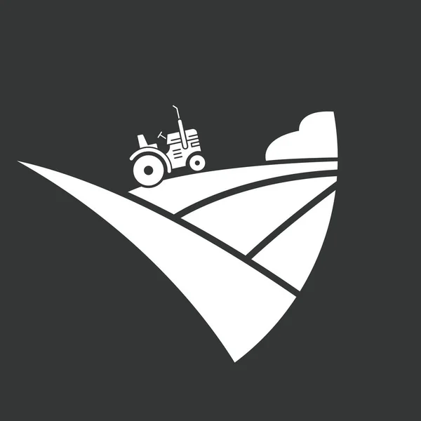 Diseño Del Logotipo Del Vector Para Agricultura Agronomía Granja Trigo — Vector de stock