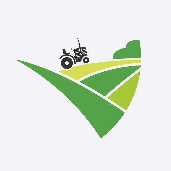 Diseño Del Logotipo Del Vector Para Agricultura Agronomía Granja Trigo — Vector de stock