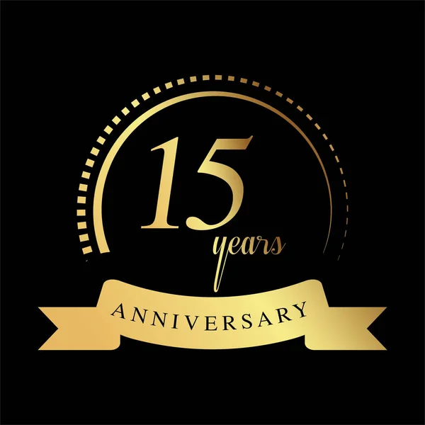 Year Anniversary Set Vector Template Design Illustration — Stock Vector