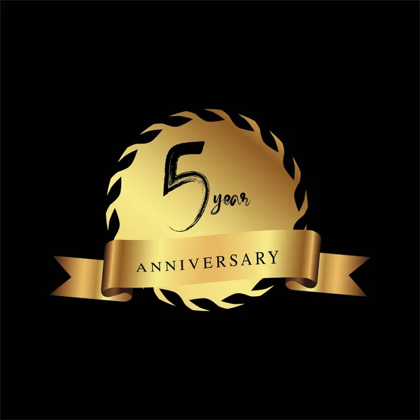 Year Anniversary Set Vector Template Design Illustration — Stock Vector