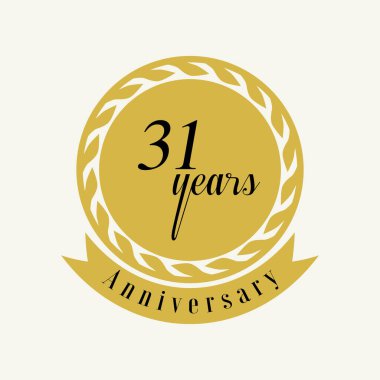 Yıl Yıldönümü Vektör Şablonu Tasarım İllüstrasyonunu Ayarla