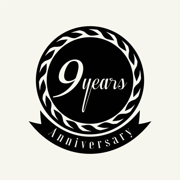 Año Aniversario Set Vector Plantilla Diseño Ilustración — Archivo Imágenes Vectoriales