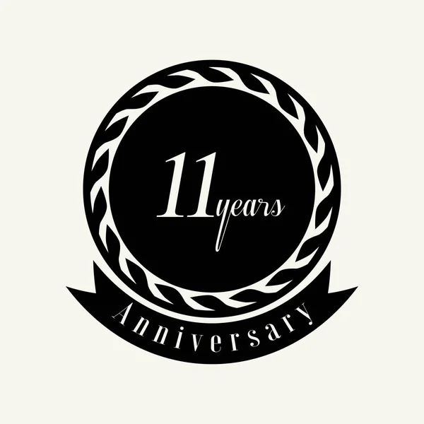 Year Anniversary Set Vector Template Design Illustration — Stock Vector