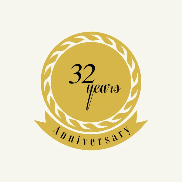 Year Anniversary Set Vector Template Design Illustration — Stock Vector