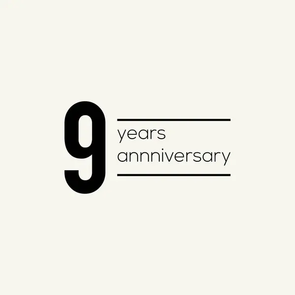 Año Aniversario Set Vector Plantilla Diseño Ilustración — Archivo Imágenes Vectoriales