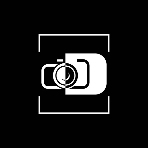 Creative Abstract Camera Logo Design Símbolo Ilustração Vetorial — Vetor de Stock