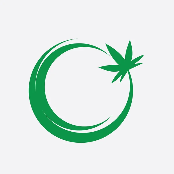 Cannabis Blatt Symbol Logo Design Konzept Lager Illustration — Stockvektor