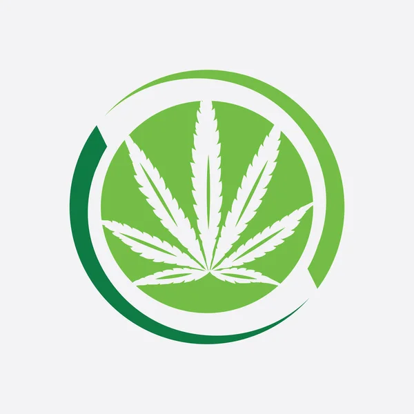 Cannabis Blatt Symbol Logo Design Konzept Lager Illustration — Stockvektor