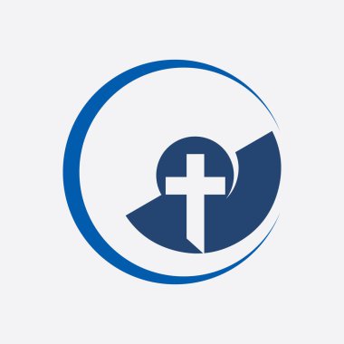 Kilise vektör logosu sembolü grafik soyut şablonu