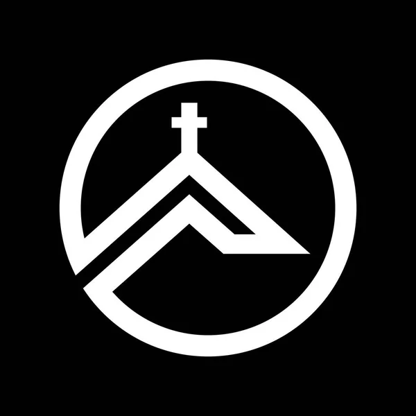 Chiesa Vettoriale Logo Simbolo Grafico Astratto Modello — Vettoriale Stock