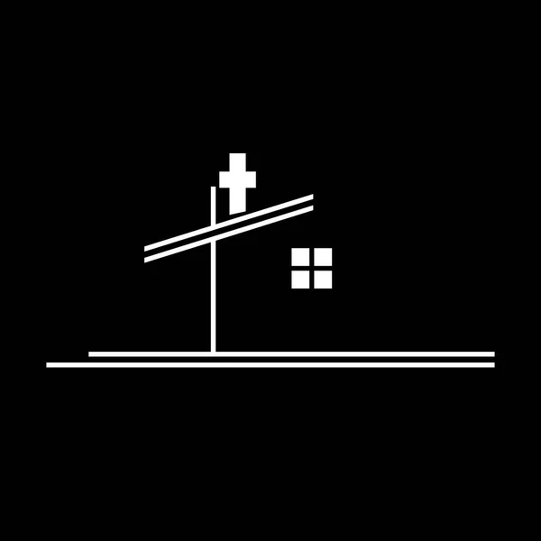 Logo Wektora Kościoła Symbol Grafika Abstrakcyjny Szablon — Wektor stockowy