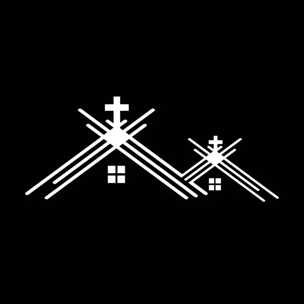 Iglesia Vector Logotipo Símbolo Gráfico Abstracto Plantilla — Vector de stock
