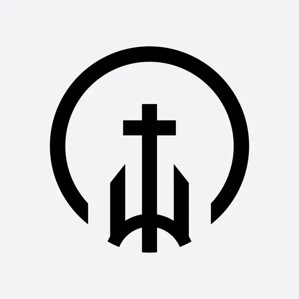 Kirche Vektor Logo Symbol Grafik Abstrakte Vorlage — Stockvektor