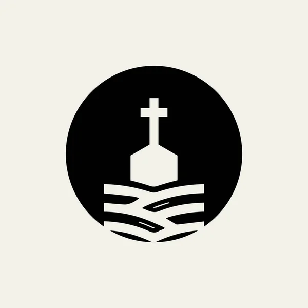 Λογότυπο Διάνυσμα Εκκλησίας Σύμβολο Γραφικό Αφηρημένο Πρότυπο — Διανυσματικό Αρχείο
