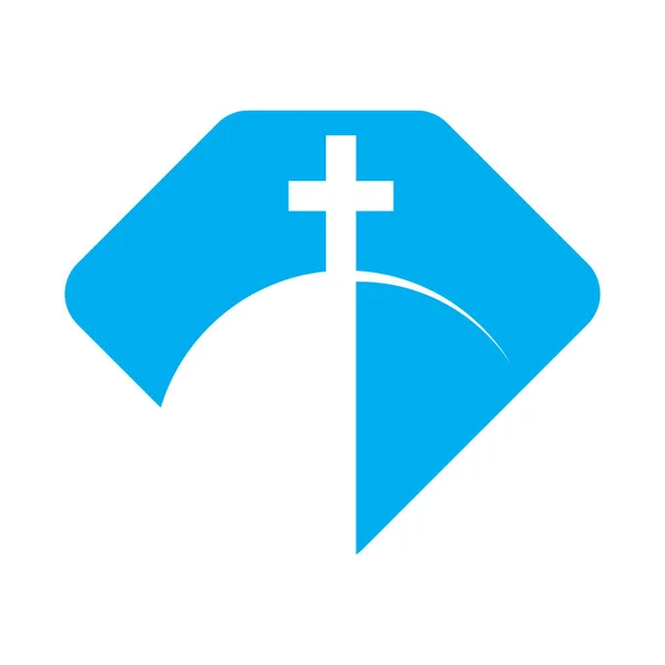 Kirche Vektor Logo Symbol Grafik Abstrakte Vorlage — Stockvektor