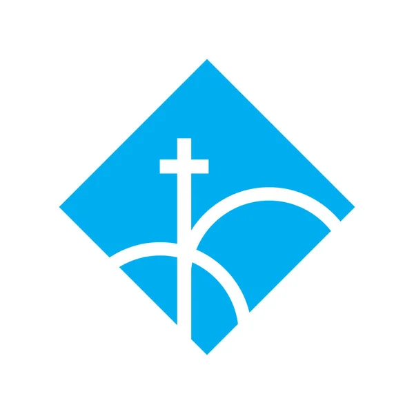 Kyrkan Vektor Logotyp Grafiskt Abstrakt Mall — Stock vektor