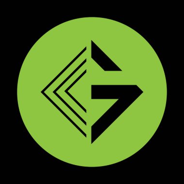 G harfi logo tasarımı. yaratıcı minimal monokrom sembolü. Evrensel zarif vektör amblemi. Birinci sınıf iş logosu. Şirket kimliği için grafiksel alfabe sembolü