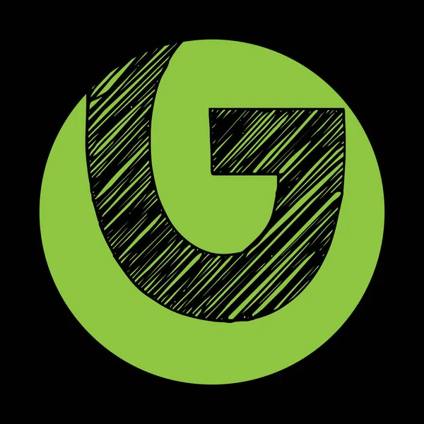 Carta Design Logotipo Símbolo Monocromático Mínimo Criativo Monograma Universal Emblema — Vetor de Stock