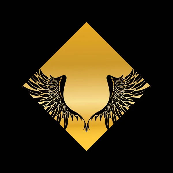 Εικονίδιο Διανυσματική Απεικόνιση Σύμβολο Φτερό Λογότυπο — Διανυσματικό Αρχείο