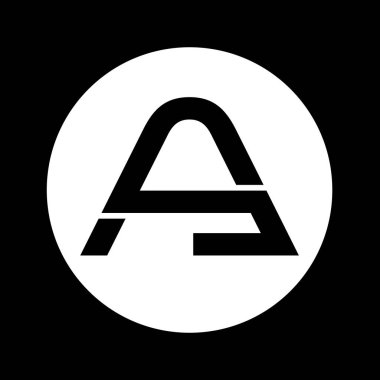 PrEşsiz modern geometrik yaratıcı zarif harf A logo şablonu. Vektör simgesi.