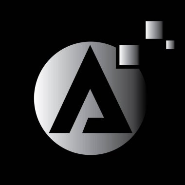 PrEşsiz modern geometrik yaratıcı zarif harf A logo şablonu. Vektör simgesi.