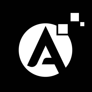 PrEşsiz modern geometrik yaratıcı zarif harf A logo şablonu. Vektör simgesi.