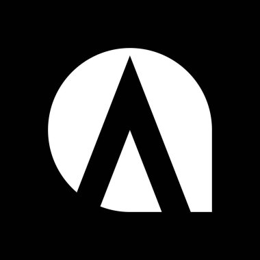 PrEşsiz modern geometrik yaratıcı zarif harf A logo şablonu. Vektör simgesi.