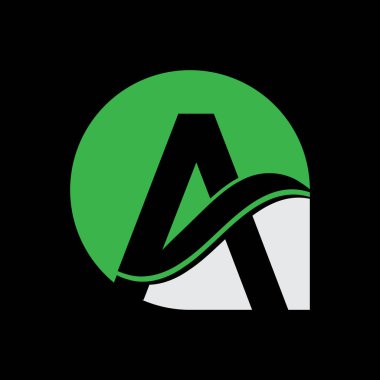 Harf A logo tasarım şablonu elementleri - İllüstrasyon