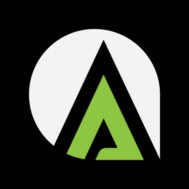 PriLetter A logo tasarım şablon elementleri - İllüstrasyon