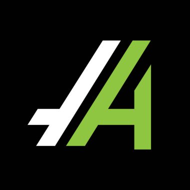 Eşsiz modern geometrik yaratıcı zarif harf A logo şablonu. Vektör simgesi.