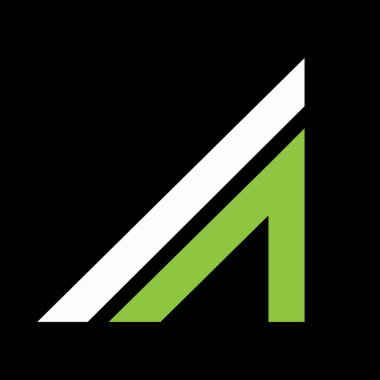 Eşsiz modern geometrik yaratıcı zarif harf A logo şablonu. Vektör simgesi.