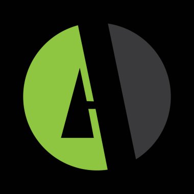 Eşsiz modern geometrik yaratıcı zarif harf A logo şablonu. Vektör simgesi.