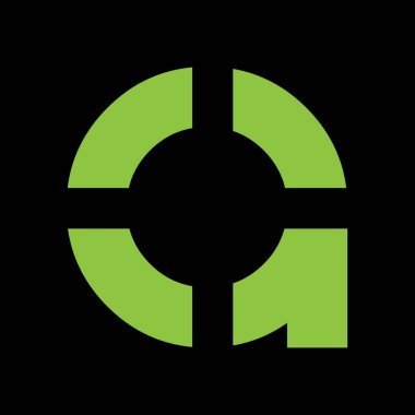 Eşsiz modern geometrik yaratıcı zarif harf A logo şablonu. Vektör simgesi.