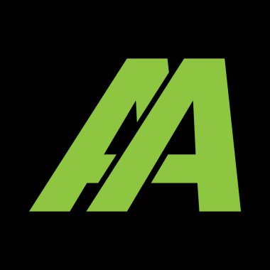 Eşsiz modern geometrik yaratıcı zarif harf A logo şablonu. Vektör simgesi.