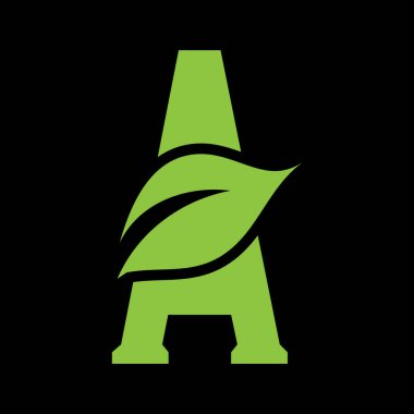 Eşsiz modern geometrik yaratıcı zarif harf A logo şablonu. Vektör simgesi.