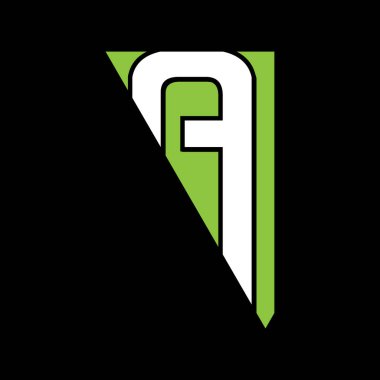 Eşsiz modern geometrik yaratıcı zarif harf A logo şablonu. Vektör simgesi.