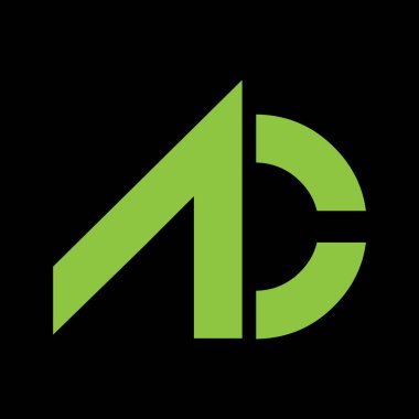 AC harf logo vektör şablonunu birleştiriyor. Yaratıcı AC yazı tipi logosu.