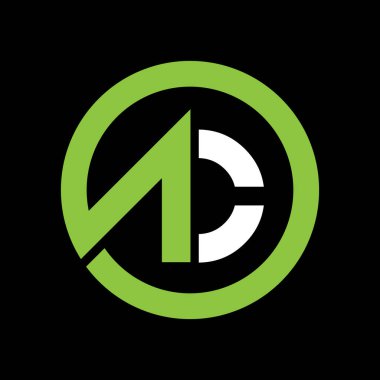 AC harf logo vektör şablonunu birleştiriyor. Yaratıcı AC yazı tipi logosu.