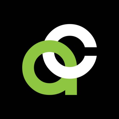AC harf logo vektör şablonunu birleştiriyor. Yaratıcı AC yazı tipi logosu.