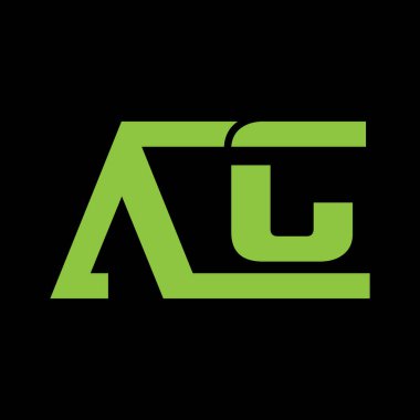 AC harf logo vektör şablonunu birleştiriyor. Yaratıcı AC yazı tipi logosu.