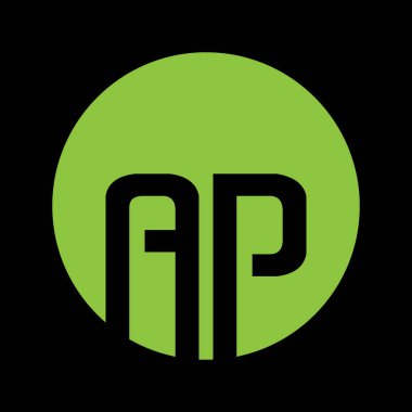 Şirket dosyası indirmesi için ilk AD logo şablonu, vektör illüstrasyonu eps10